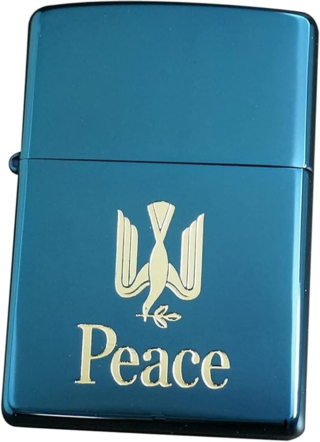 Peace zippo ライター ブルーチタン　2001年製 Peace zippo ライター ブルーチタン 2001年製 Amazon | zippo
